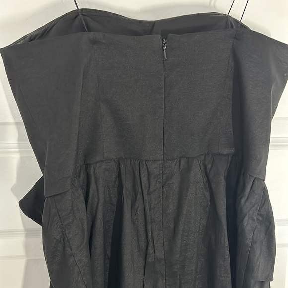 HAILEY LOGAN - Adrianna Papell black ruffle formal short dress prom size 5/6 - Picture 5 of 7